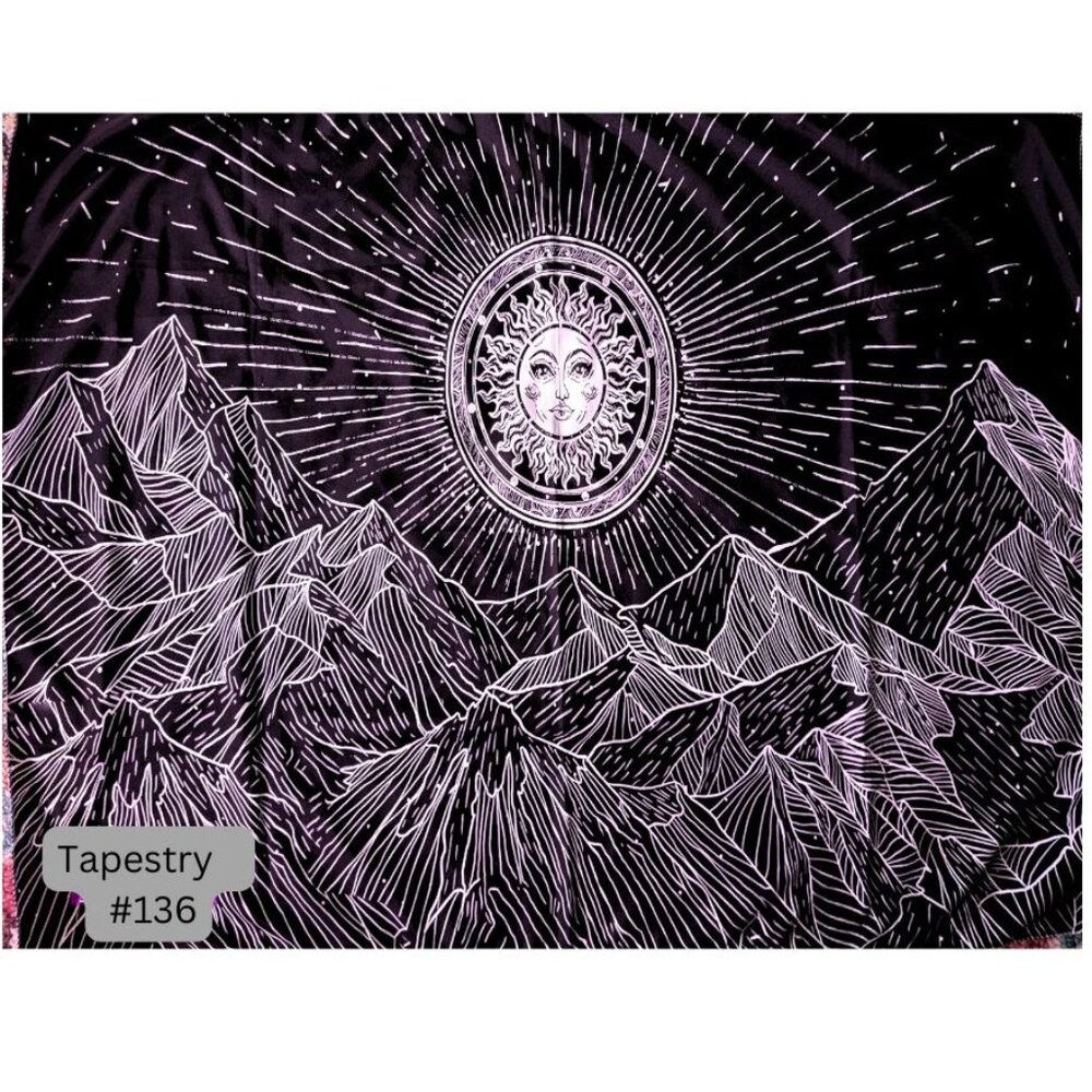Black‎ Mountains Tapestry Hanging Wall Decor